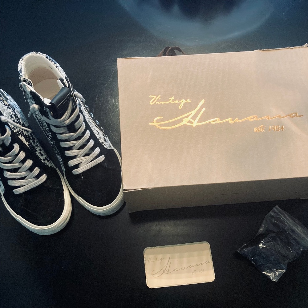 Vintage Havana Jolene Snake-Embossed High Tops